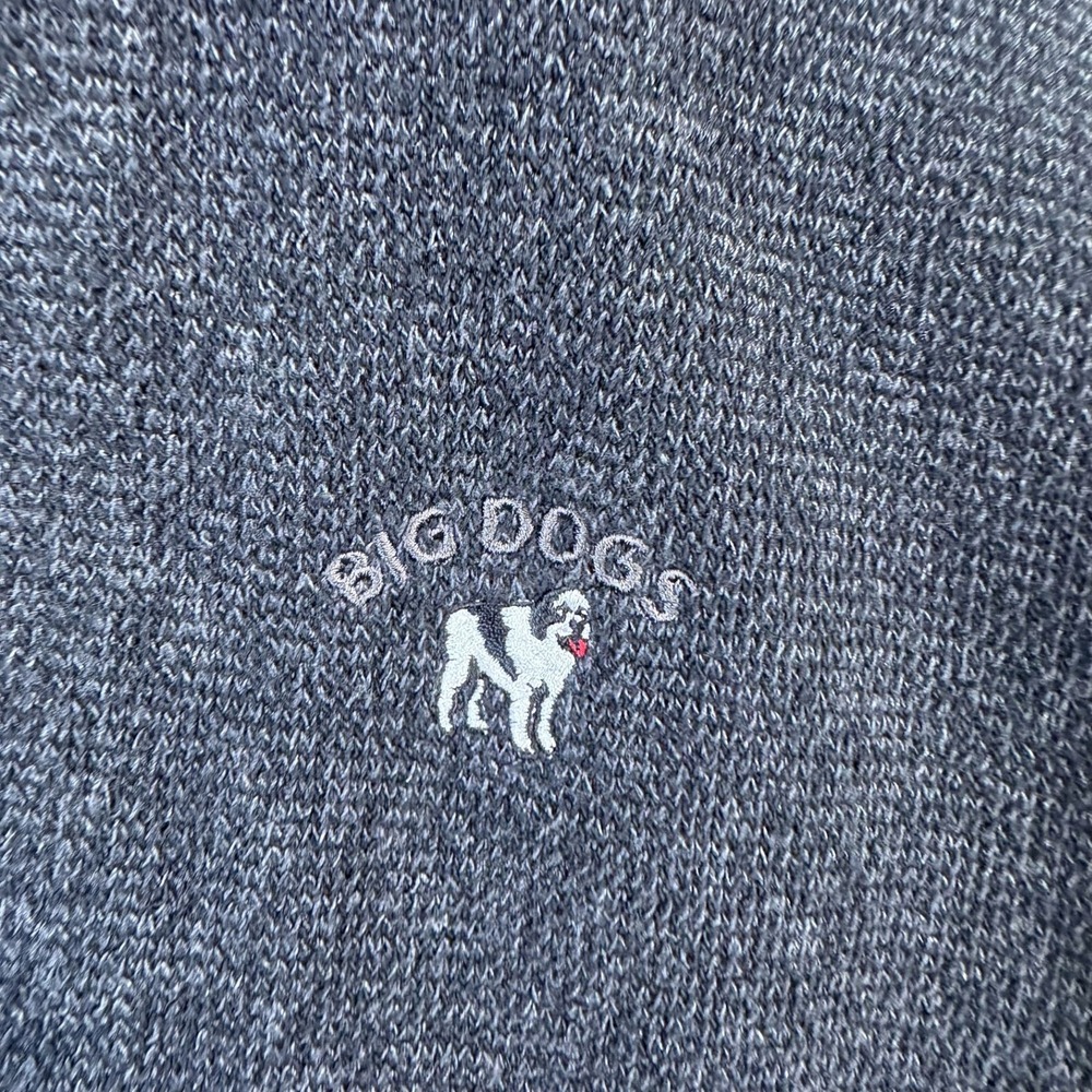 Big Dogs Mens 3X Charcoal Gray Full Zip Mock Neck Knit Vest Cotton Blend Marled - Picture 4 of 7